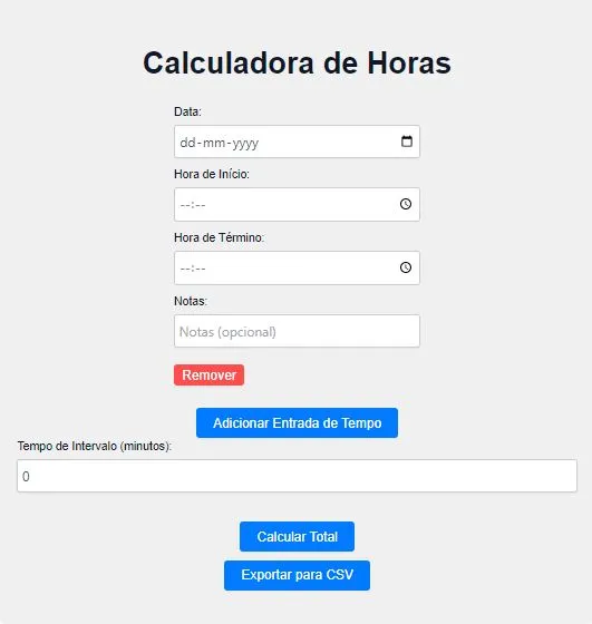 Calculadora de horas